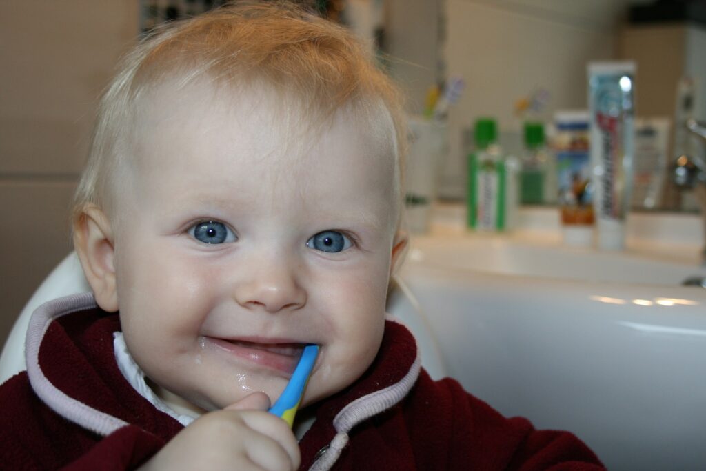 edad lavar dientes